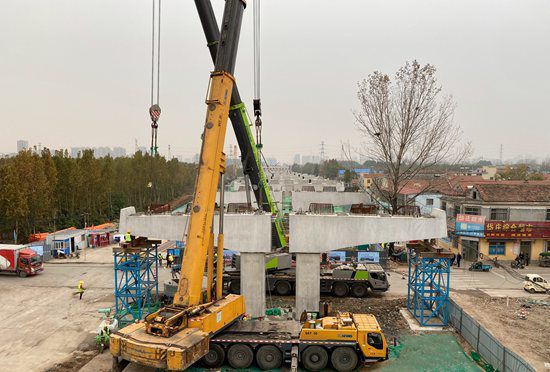 建設(shè)再提速!中建八二濟(jì)寧共青團(tuán)路北延高鐵連接線項(xiàng)目完成主線蓋梁施工